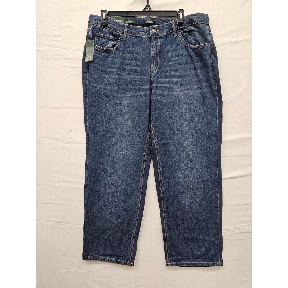 Wild Fable Womens Mid Rise Straight Leg‎ Jeans Dark Wash Blue Size 17 New